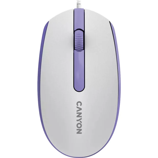 Мышь Canyon M-10 (белый/сиреневый)